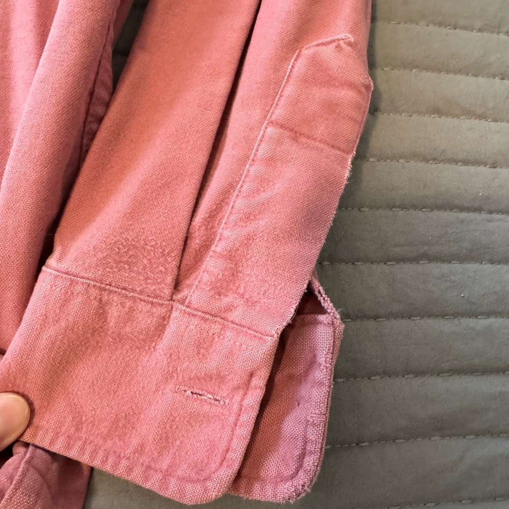 Vintage LL Bean Chamois Cloth Button Up Shirt Women's 8 Pink - Picture 6 of 8